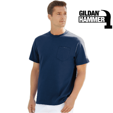 Gildan 100%美國棉亞規精梳厚磅口袋T恤