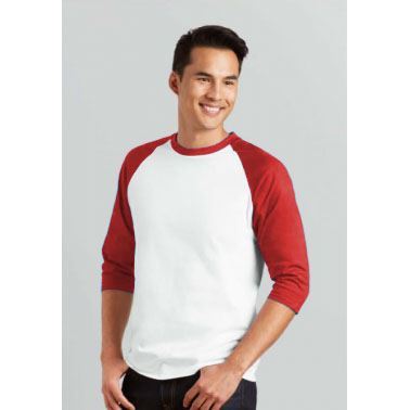 GILDAN100%美國棉亞規七分袖棒球T恤