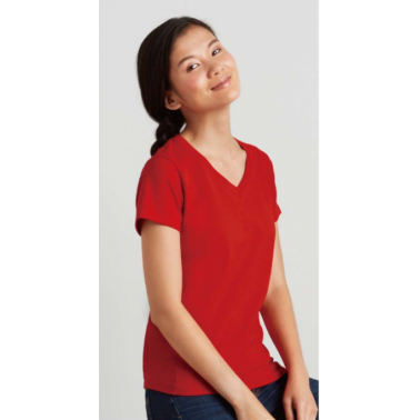 GILDAN 100%美國棉亞規輕質感修身V領女T