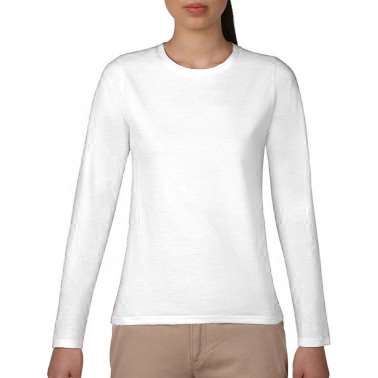 GILDAN 100%美國棉亞規柔棉修身長袖女T