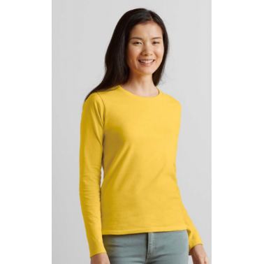 GILDAN 100%美國棉亞規柔棉修身長袖女T