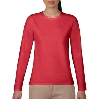 GILDAN 100%美國棉亞規柔棉修身長袖女T