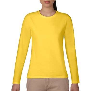 GILDAN 100%美國棉亞規柔棉修身長袖女T