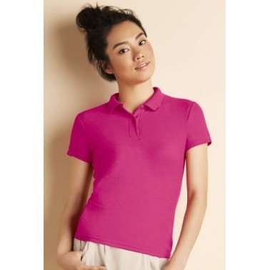 GILDAN亞規防皺修身女POLO